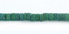 Coconut shell heishi 4-5mm dyed green