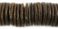 Coconut shell beads natural wheels 20mm