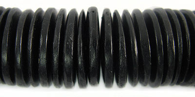 Black coconut shell beads pukalet 20mm