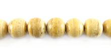 White coconut shell beads round 8mm