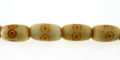 Tea-dyed bone carved oval 11x5mm