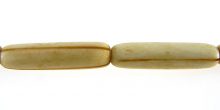 Tea-dyed bone carved oval 27x8mm