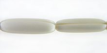 White bone carved oval 27x8mm