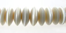 White bone saucer beads 10mm