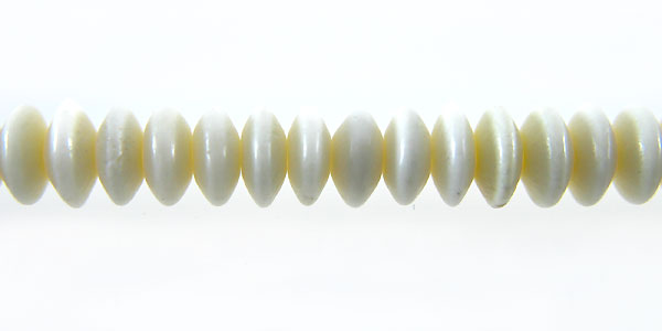 White bone saucer beads 4mm