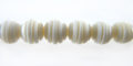 White spiral carved bone beads 8mm