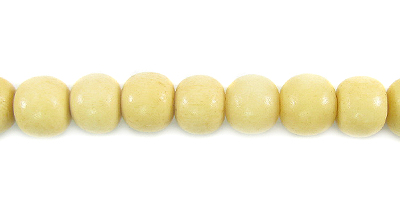 Tea-dyed bone beads round 6mm