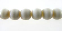 White bone beads round 8mm
