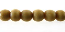 Tea-dyed bone beads round 8mm brown