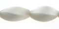 White bone bleached bead twist 10x25mm