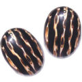oval with stripes 2mm hole wholesale