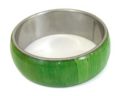 Wholesale olive green jewelry bangles with corn inlay