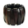 Black ebony stretch bracelet