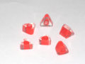 Glass triangle solid red QTR LB wholesale