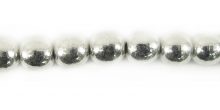 6mm round silver finish wholesale beads