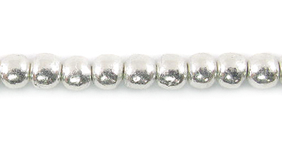 round silver finish wholesale beads