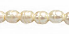 rice pearl with line 9x11mm white