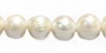 Potato pearls w/ lines white 10-11mm
