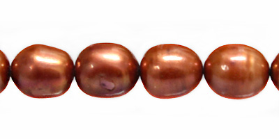 rice pearl with line 9x11mm copper