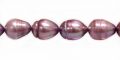 rice pearl with line 9x11mm purple