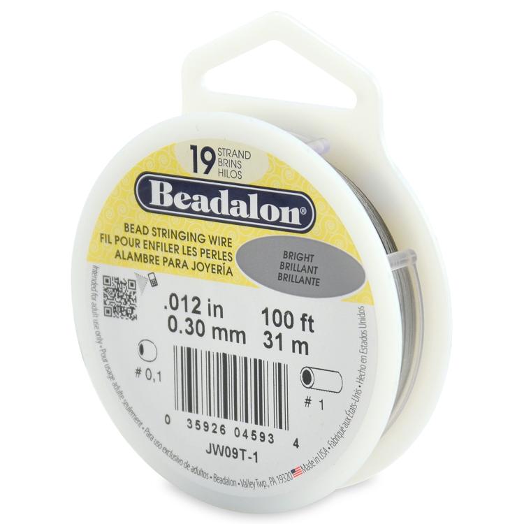 Beadalon 19 100' sp wholesale .33mm