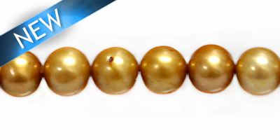 potato pearls golden 8-9mm wholesale beads