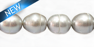 rice pearl with line 10x12mm silver wholesale beads