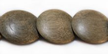 Gray wood round double side disc 22mm