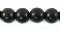 Black ebony wood round 12mm beads