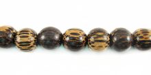 Old palmwood round 3-4mm beads