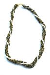 Green & white Monggo shell necklace 32" wholesale