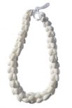 White Bubble shell necklace 23" wholesale