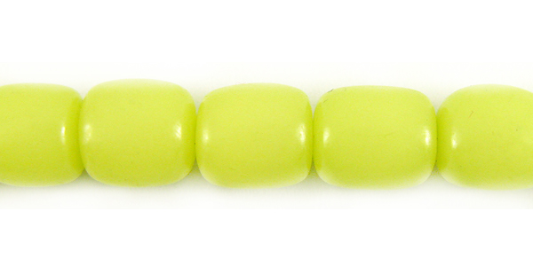 Buri seed oval 10x8mm dyed lime green