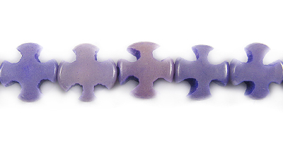 Buri seed cross 10mm dyed purple