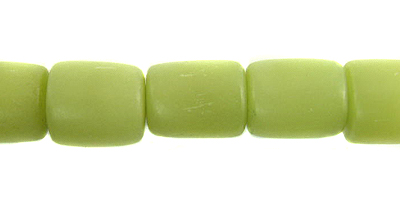 Buri seed 10x8mm tube dyed lime green