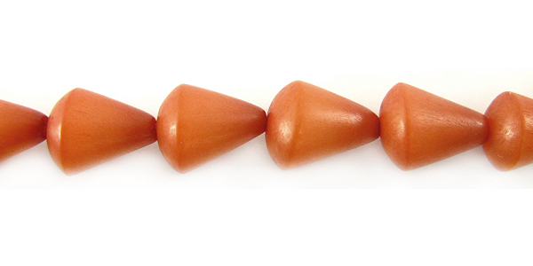 Buri seed cone 10x8mm dyed amber