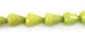 Buri seed cone 10x8mm dyed lime green