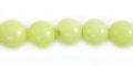 Buri seed round 8mm dyed lime green