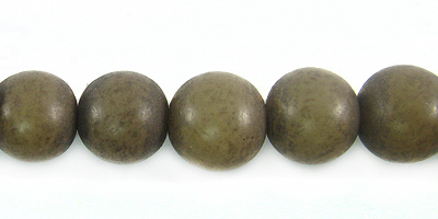 Buri seed round 8mm dyed dark gray