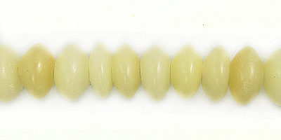 Polished white buri seed saucer 8mm