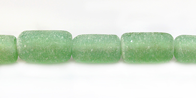Bottle green long oval recrcled glass wholesale beads