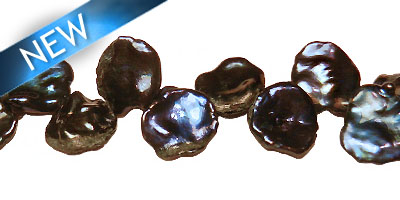 Pearl cornflakes royal blue 15mm wholesale beads