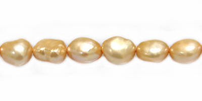rice nugget pearls peach 7-8mm x 8-9mm