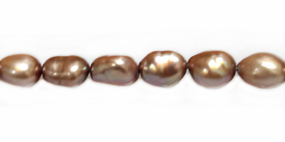 rice nugget pearls bronze 7-8mm x 8-9mm