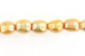 rice pearl with line 9x11mm peach