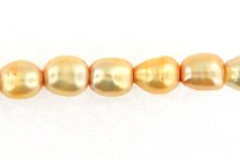 rice pearl with line 9x11mm peach