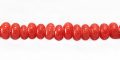 Indonesian glass rondelle red wholesale beads