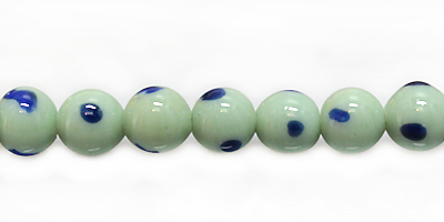 lampwork glass 7-8mm cotton blue wholesale beads