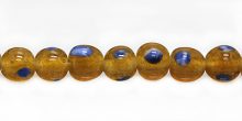 lampwork glass 7-8mm brown wholesale beads