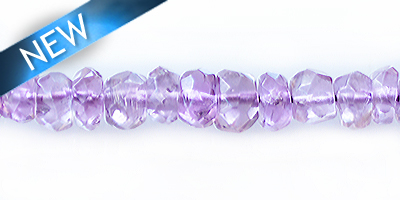 amethyst rondelle faceted 5mm wholesale gemstones